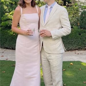 Amsale Ida Dress in Ballet Pink